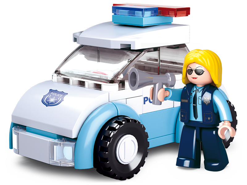 M38-B0600B Sluban Police Woman with Police Car