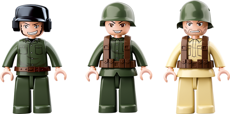 Soldados alemanes equipo escuadrôn con 5 soldados cobi/Lego compatible 