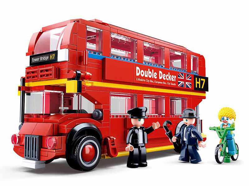 M38-B0708 Sluban Red London Double-decker Bus