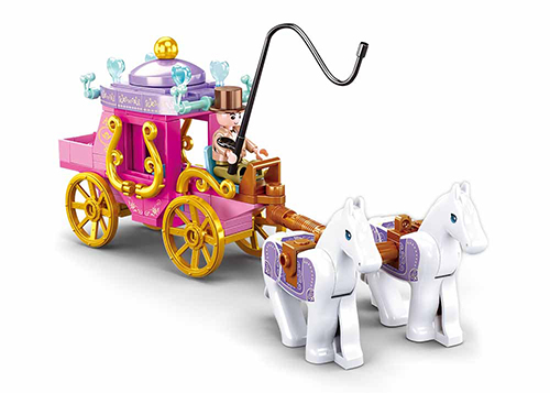 M38-B0872 Sluban Carriage with 2 Horses