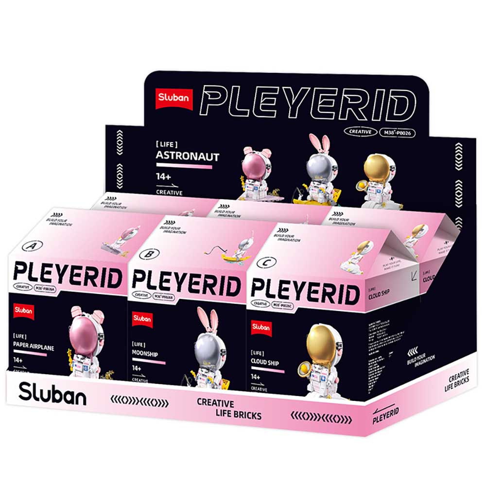M38-P8026 Sluban - Pleyerid 6-in-1 display box luchtvaartuigen